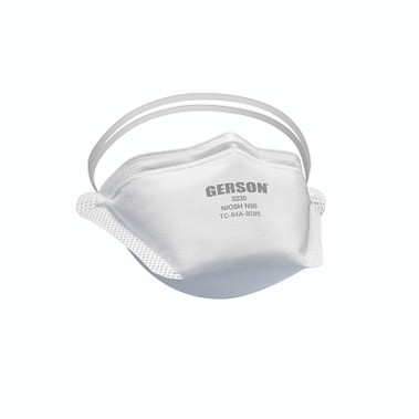 Gerson Extreme Comfort Disposable N95 Particulate Respirator, Universal Size, White, 50/Box (50 EA / BX)