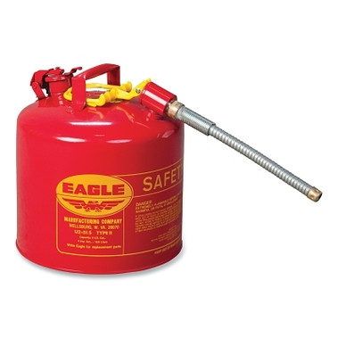 Eagle Mfg Type ll Safety Can, 5 gal, Red, Hose Included (1 CN / CN)