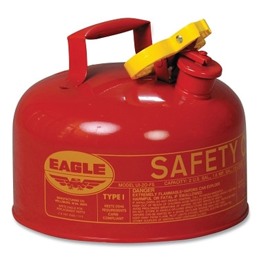 Eagle Mfg Type l Safety Can, 2 gal, Red, Flame Arrestor, Pour Spout, Squeeze Handle (1 CN / CN)