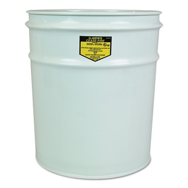 Justrite Cease-Fire Drum Waste Receptacle, 4-1/2 gal, Gray (1 EA / EA)