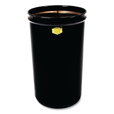 Justrite Cease-Fire Drum Waste Receptacle, 4.5 gal, 13.25 in H x 11.875 in Outer Dia, Black (1 EA / EA)