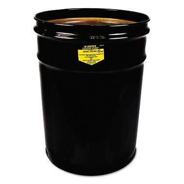 Justrite Cease-Fire Drum Waste Receptacle, 6 gal, Gray (1 EA / EA)