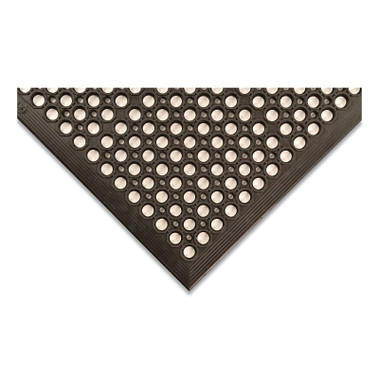 NoTrax Tek-Tough Jr Drainage Holes Anti-Fatigue Mat, 1/2 in x 3 ft W x 5 ft L, Natural Rubber, Black (1 EA / EA)