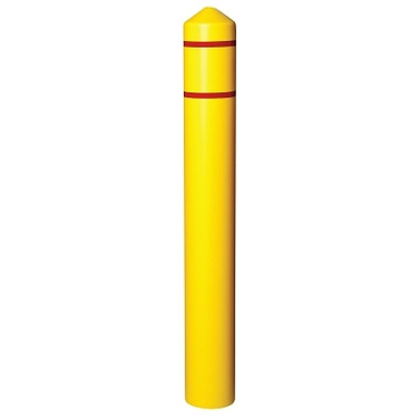 Eagle Mfg Smooth Post Sleeve, 4 in dia x 56 in H, Yellow with Red Stripe (1 EA / EA)
