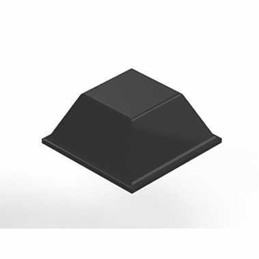Bumpon Self-Adhesive Square Rubber Bumper Pad, 0.500 in H x 0.230 W, Black (3000 EA / CA)