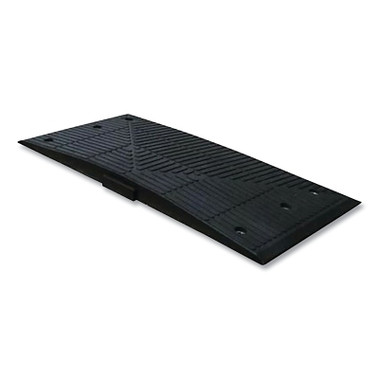 NoTrax Safety Rider Interlocking Mini Speed Bump, 2 in H x 19.7 in W x 35.4 in L, Rubber, Female End Cap, Black (1 EA / EA)