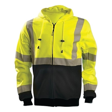 OccuNomix Large Hi-Viz Yellow 100NSI Polyester/Fleece Black Bottom Sweatshirt (1 EA / EA)