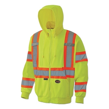 Pioneer 6940U/6941U Hi-Viz Safety Micro Fleece Zip Hoodie, 5X-Large, Yellow/Green (1 EA / EA)