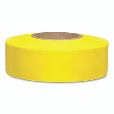 Presco Taffeta Flagging Tape, 1-3/16 in x 300 ft, Flourescent Yellow (12 RL / CT)