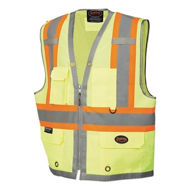 Pioneer 6672U/6673U HV 300D Oxford w/Mesh Back Surveyor Vest, Medium, Green (1 EA / EA)