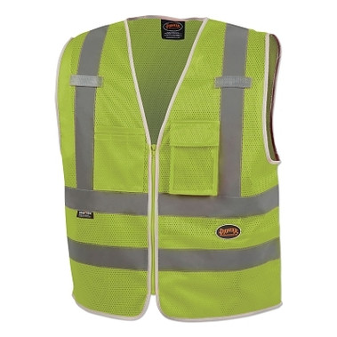 Pioneer 6853U/6854U Mesh Multi-Pocket Safety Vest, 4X-Large, Green (1 EA / EA)