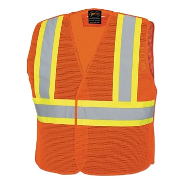 Pioneer 597U/598U Hi-Vis Tear Away Mesh Safety Vest, 4/5XL, Orange (1 EA / EA)