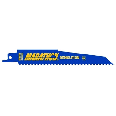 Irwin Marathon Demolition Reciprocating Blades, 9 in x 1 7/8 in, 10 TPI, 5/PK (25 EA / BOX)