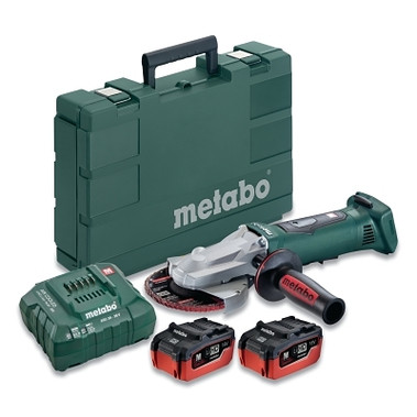 Metabo 18-Volt Cordless Angle Grinder, Flat Head, 5 in dia, 8000 RPM (1 KT / KT)