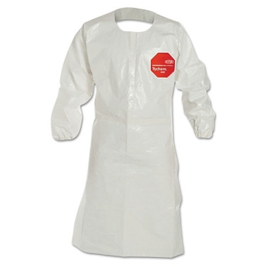 DuPont Tychem SL Aprons with attached Long Sleeves, 26 in x 52 in, White (12 EA / CA)
