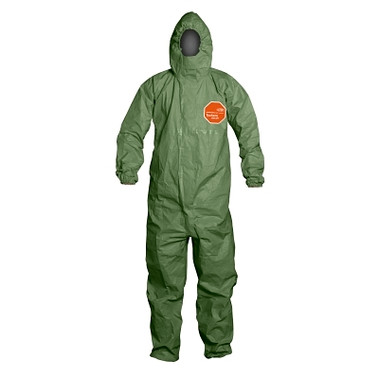 DuPont Tychem 2000 SFR Protective Coveralls, Hooded Coverall, Green, 2X-Large (4 EA / CA)