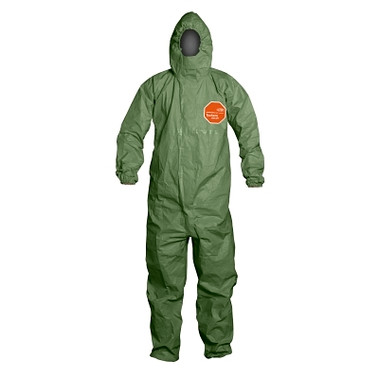 DuPont Tychem 2000 SFR Protective Coveralls, Hooded Coverall, Green, 3X-Large (4 EA / CA)