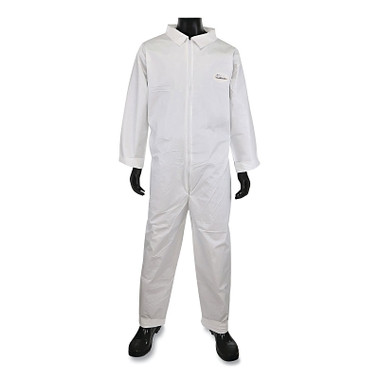 West Chester Posi-Wear BA Microporous Disposable Basic Coveralls with Collar, White, 2X-Large (25 EA / CA)