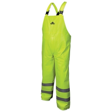 MCR Safety Big Jake 2 Rainwear Flame Resistant Bib Pants, Fluorescent Lime, Large (1 EA / EA)