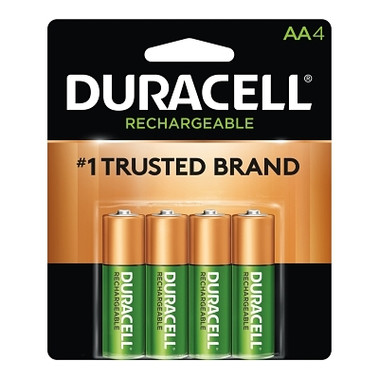 Duracell Pre-Charged Rechargeable Battery, NiMH, AA, 1.2V, 4 EA/PK (1 PK / PK)