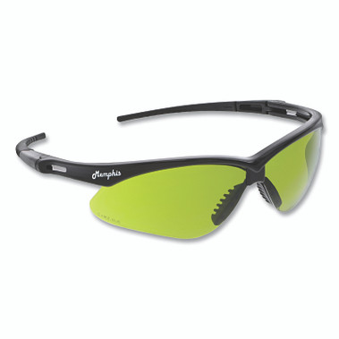 MCR Safety Memphis MP1 Safety Glasses, Green Filter 2.0, Polycarbonate Lens, Duramass Scratch Resistant Coating, 2.0, Black Fr/Temple (12 EA / DZ)