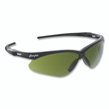 MCR Safety Memphis MP1 Safety Glasses, Green Filter 3.0, Polycarbonate Lens, Duramass Scratch Resistant Coating, 2.0, Black Fr/Temple (12 EA / DZ)