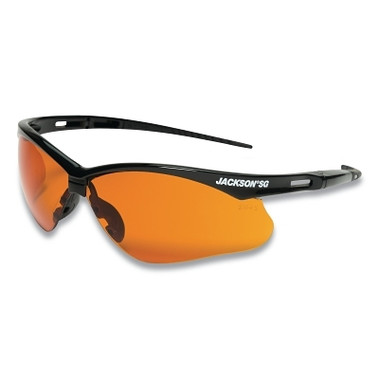 Jackson Safety SG Series Safety Glasses, Universal Size, Blue Shield Lens, Black Frame, Hardcoat Anti-Scratch (12 EA / CA)