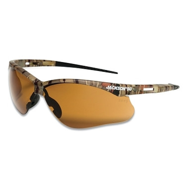 Jackson Safety SG Series Safety Glasses, Universal Size, Bronze Lens, Camo Frame, Hardcoat Anti-Scratch (1 EA / EA)