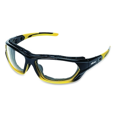 Sellstrom XPS530 Sealed Series Protective Eyewear Safety Glasses, Clear Lens, Polycarbonate, Ylw/Blk Frame (12 EA / CA)