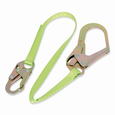 Peakworks Restraint Lanyard, 4 ft, Steel Snap Hook, 310 lb, Steel Form Hook, 1 (1 EA / EA)