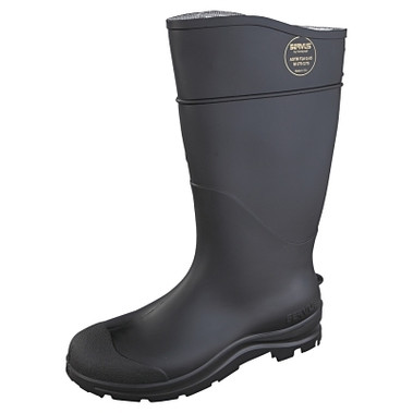 Servus CT Economy Knee Boots, Steel Toe, Size 11, 16 in H, PVC, Black (1 PR / PR)