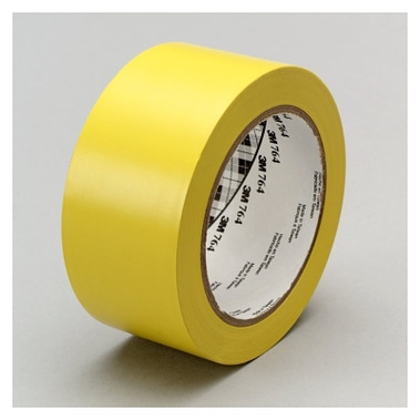 3M Industrial 764 General Purpose Vinyl Tapes, Yellow, 1 in x 36 yd (36 RL / CA)