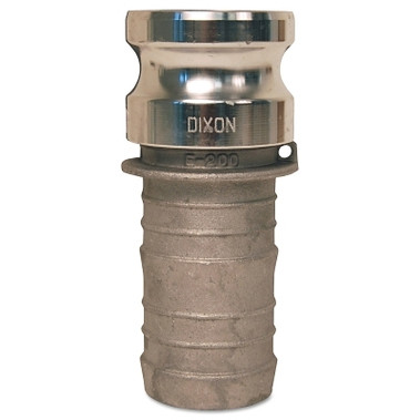 Dixon Valve Global Type E Adapters, 3/4 in, Hose Barb/Male, Aluminum (1 EA / EA)