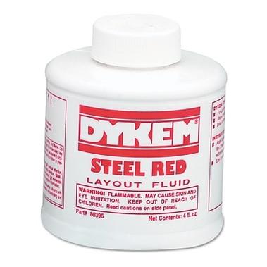 DYKEM Layout Fluids, 4 oz Brush-In-Cap, Red (12 BTL / CS)