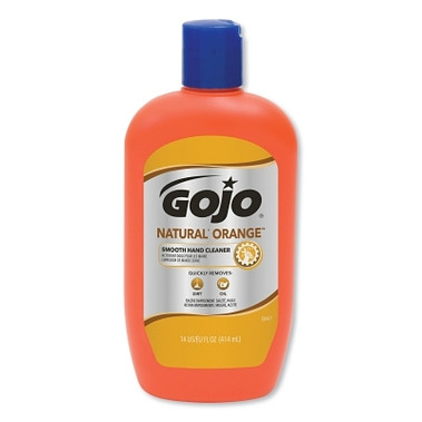 Gojo NATURAL* ORANGE Smooth Hand Cleaner, 14 fl oz, Squeeze Bottle (12 BTL / CS)