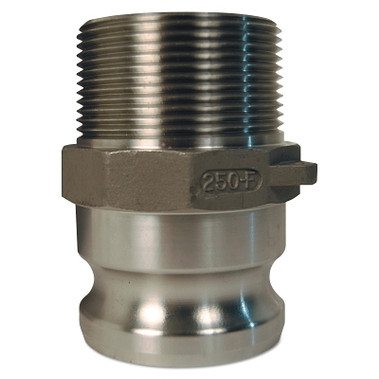 Dixon Valve Global Type F Adapters, 2 in, Male/Male, 316 Stainless Steel (25 EA / BX)