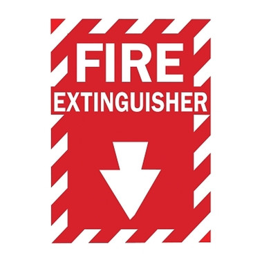 Brady Health & Safety Signs, FIRE EXTINGUISHER, Fiberglass (1 EA / EA)