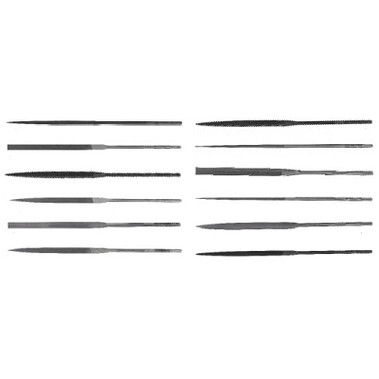 Crescent/Nicholson Swiss Pattern Rectangular Needle File, 5-1/2 in, 2 Cut (12 EA / BOX)