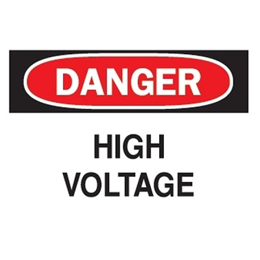 Brady Health & Safety Signs, Danger - High Voltage, 7X10 Fiberglass (1 EA / EA)