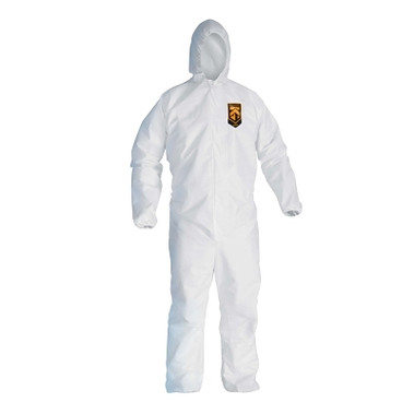 Kimberly-Clark Professional KleenGuard A20 Breathable Particle Protection Coveralls, White, Large, ZF, EBWAH (24 EA / CA)