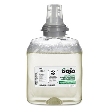 Gojo Green Certified Foam Hand Cleaner Refill, 1200 mL, Cartridge, Refill for TFX Dispenser (2 EA / CA)