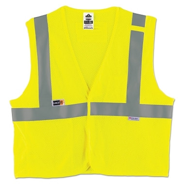 Ergodyne GloWear 8260FRHL Class 2 Fire Resistant Modacrylic Vests, Small/Medium, Lime (1 EA / EA)