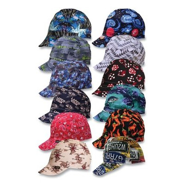 LAPCO High Crown Welding Cap, Size 6-1/2, Assorted Prints, 4-Panel (12 EA / PKG)