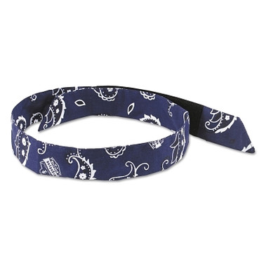 Ergodyne Chill-Its 6705 Evaporative Cooling Hook and Loop Bandana, Navy Western (24 EA / CA)