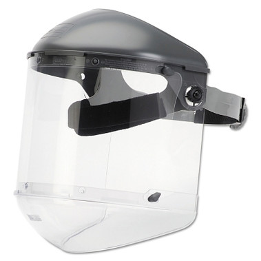 Honeywell Fibre-Metal Dual Crown Faceshield Systems, 4 in Crown, 3C Ratchet, Clear (1 EA / EA)