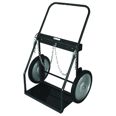 Milwaukee Hand Trucks Cylinder Trucks, Holds 2 Cylinders, 16 in Semi-Pneumatic Wheels, Red (1 EA / EA)