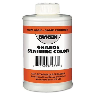 DYKEM DYKEM Opaque Staining Colors, 8 oz Brush-In-Cap, Orange (12 CAN / CS)