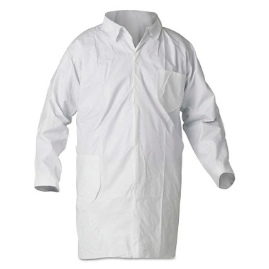 Kimberly-Clark Professional KleenGuard A40 Liquid & Particle Protection Lab Coat, 3XL, Microporous Film Laminate, White, Chest & Hip Pocket (30 EA / CA)