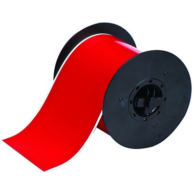 Brady BBP31 Indoor/Outdoor Vinyl Tapes, 100 ft x 4 in, Red (1 RL / RL)