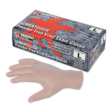 MCR Safety Disposable Vinyl Gloves, Gauntlet, Powder Free, 5 mil, X-Large (100 EA / BOX)